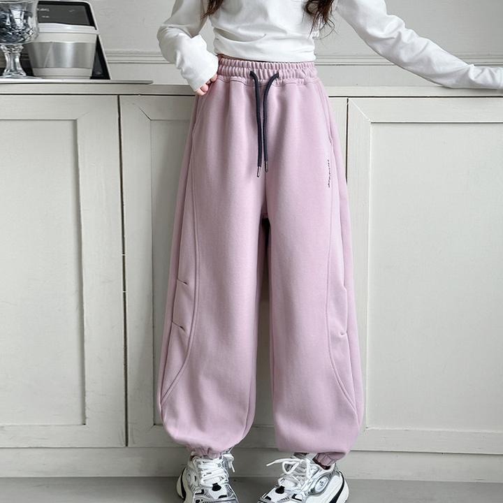 女童春秋装弯刀裤子2025新款女孩春季运动卫裤中大儿童阔腿长