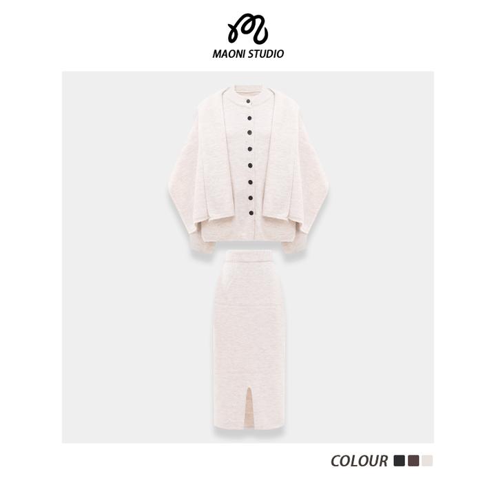 毛妮LADIESFIRST【轻甜奶油】清纯少女感慵懒风温柔穿搭套装L2418