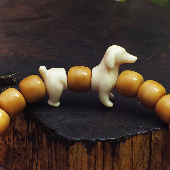 精雕猛犸原创手串配饰单珠挂件猛犸牙猛犸三通猛犸手串