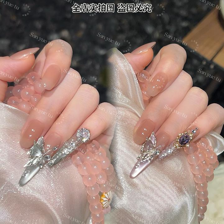 【熹妃回宫.庄周梦蝶系列 】-嬛嬛护甲2片 宫廷风气质甲片可拆卸甲