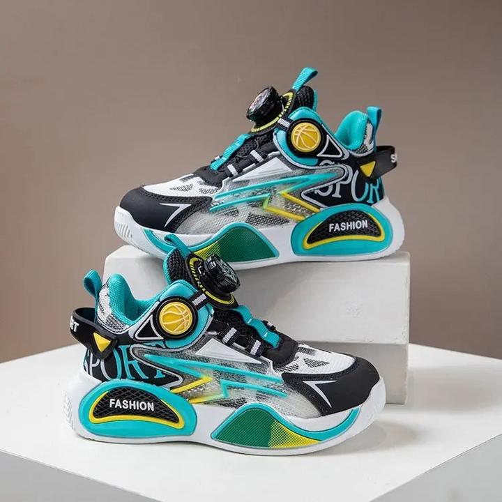 美克男童运动鞋2025春秋新款新中式防滑儿童篮球鞋外穿女童跑步鞋