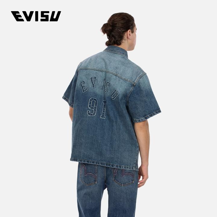 EVISU24秋季新品男士Capsule Zero复古牛仔衬衫2EAMAM4DI1152BZDN