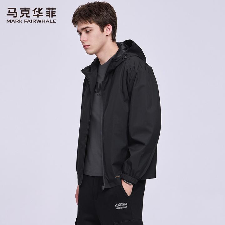 【防风连帽】马克华菲户外轻锋衣夹克男士2025秋季新款休闲高级外套