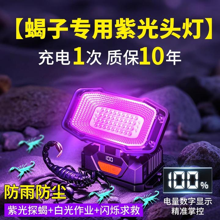 蝎子灯照蝎子户外专用强光超亮头灯充电头戴式大功率紫光超长续航