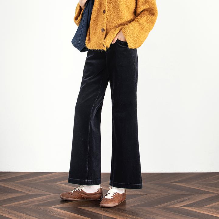 灯芯绒裤子微喇裤女2025新款冬季休闲裤条绒女裤小个子显瘦喇叭裤