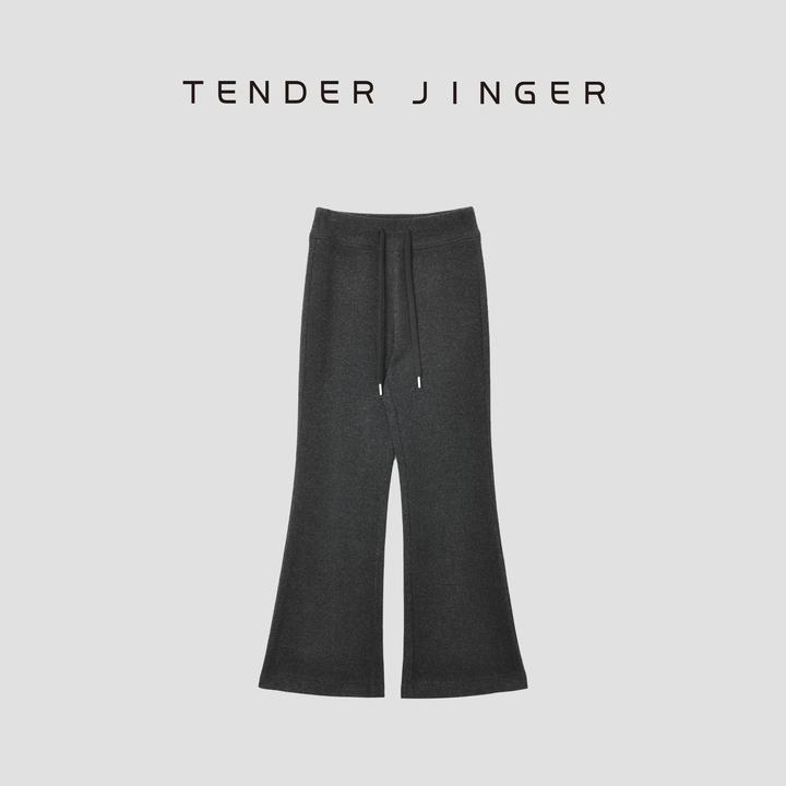 Tender Jinger｜高腰微喇松紧腰抽绳休闲裤T53TS50143