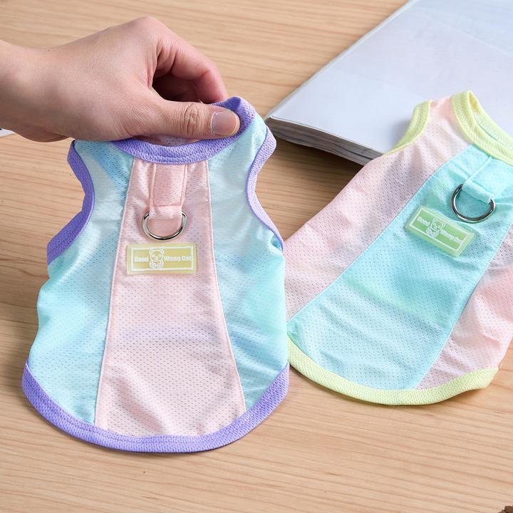 宠物狗狗衣服薄款冰丝透气凉凉衣大小型犬泰迪比熊柯基防晒背心夏