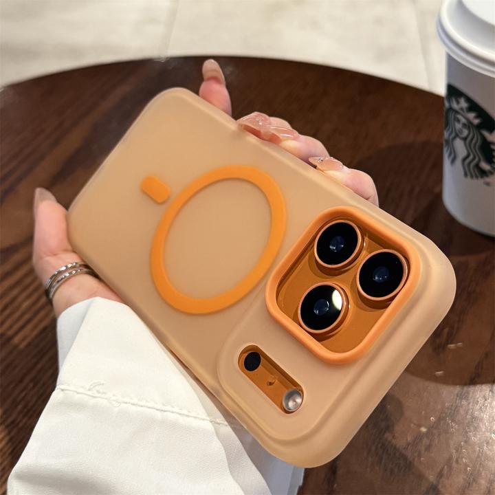 适用苹果17promax手机壳磨砂磁吸新款高级感镜头全包防摔超薄硅胶