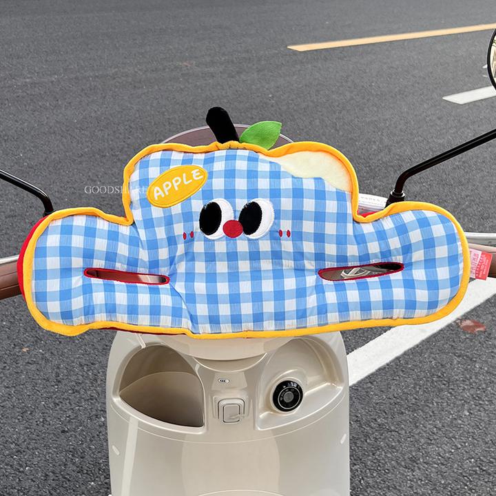 电动车前置宝宝防撞垫可爱卡通创意电瓶车婴儿玩偶防撞头保护垫子