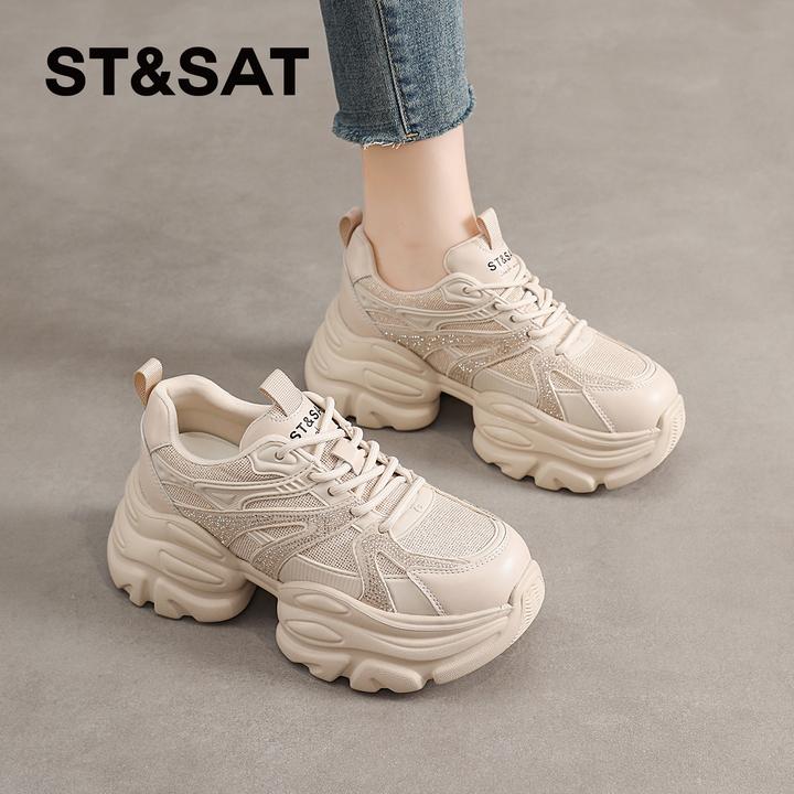 星期六老爹鞋女款2025新款秋冬季厚底增高女鞋女士休闲运动鞋爆款