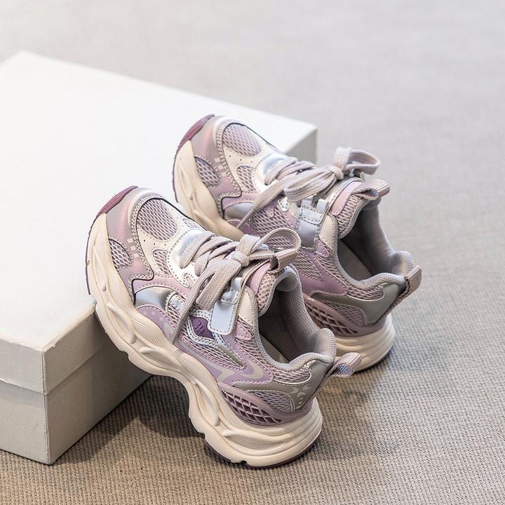 儿童运动鞋女童鞋子跑步鞋2025新款女宝老爹鞋学生休闲鞋软底春款