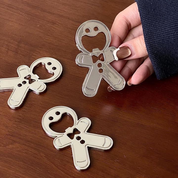 嘉点啤酒开瓶器可爱姜饼人创意磁吸冰箱贴瓶起子家用多功能起瓶器