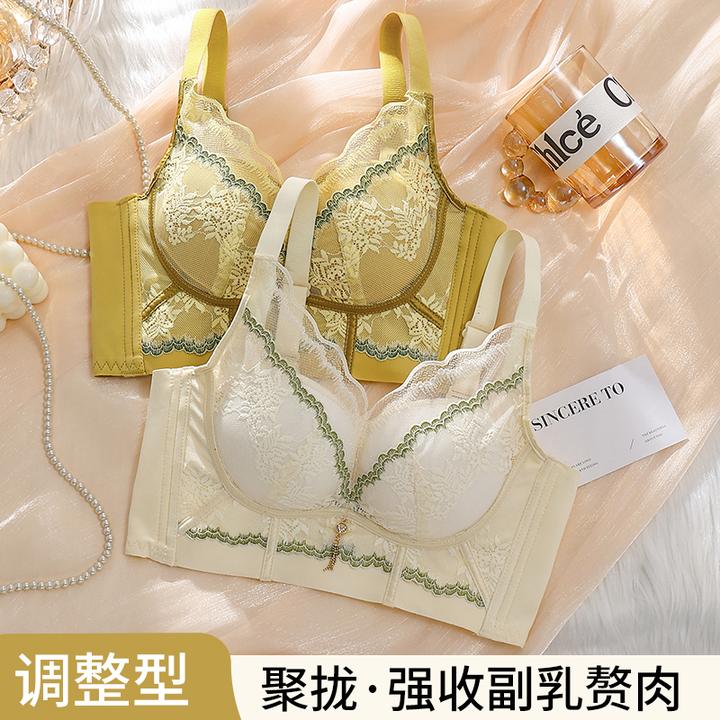 梦玫思【2件装】内衣女无钢圈上托聚拢防下垂收副乳房调整型文胸