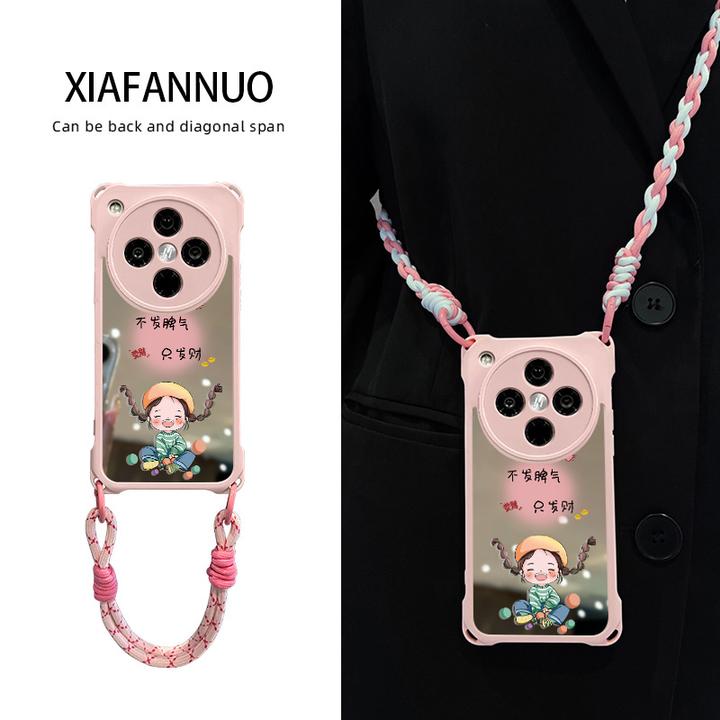 发财女孩适用oppofindx8手机壳findx8pro镜子x8防摔oppo小众网红