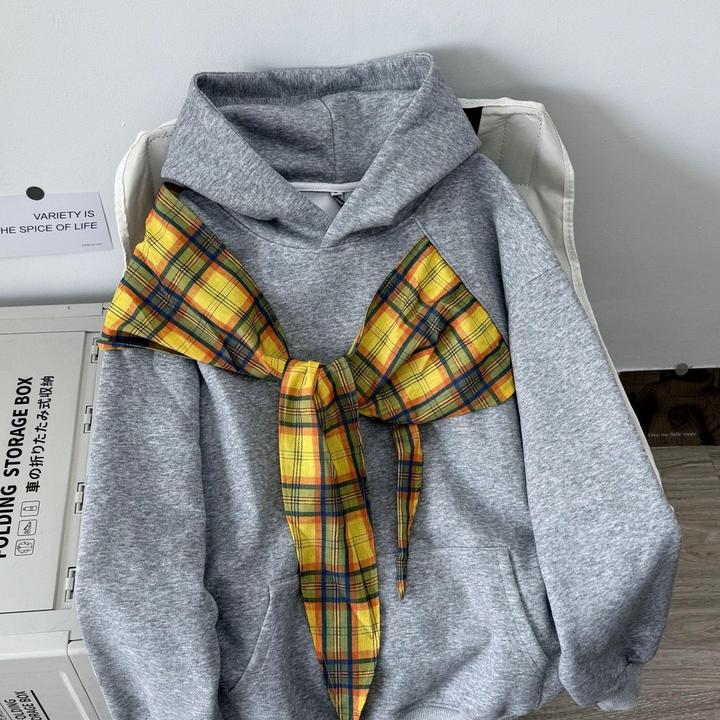 胖妹妹240斤大码学院风蝴蝶结连帽卫衣女秋季小众宽松设计感外套