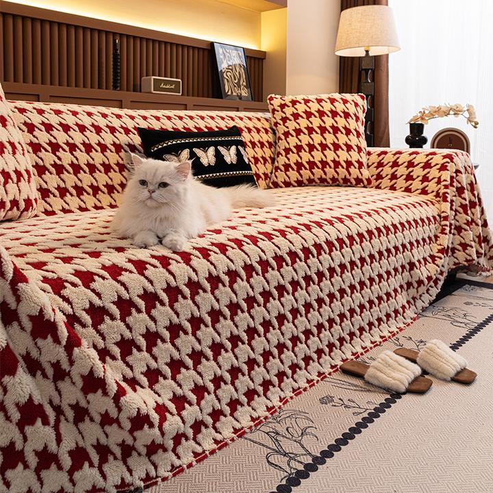 舒棉绒沙发巾盖布秋冬通用全包沙发垫套罩巾一片式防尘沙发毯子