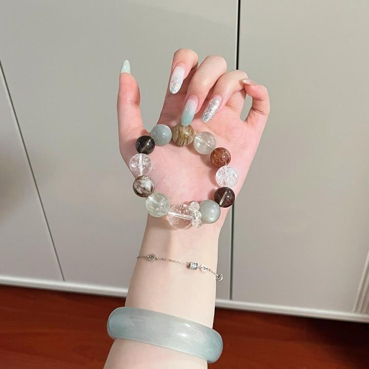 铜合金手链 美拉德白色水手串清新简约秋日氛围感手串轻奢高级感