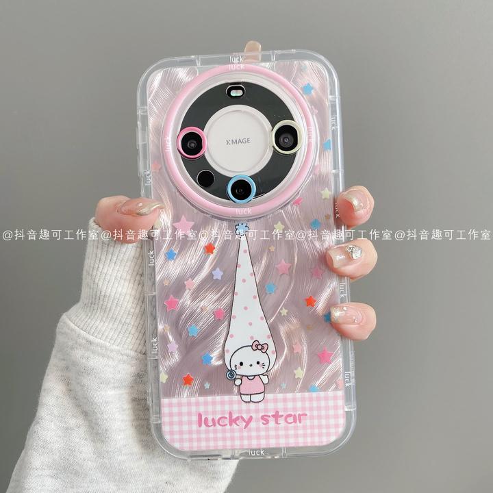 泡芙羽纱适用华为mate70pro/60/50/40/30苹果17promax手机壳星KT