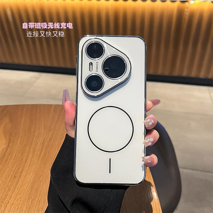 适用华为pura80手机壳pura80pro磨砂Ultra磁吸电镀镜头膜防摔壳