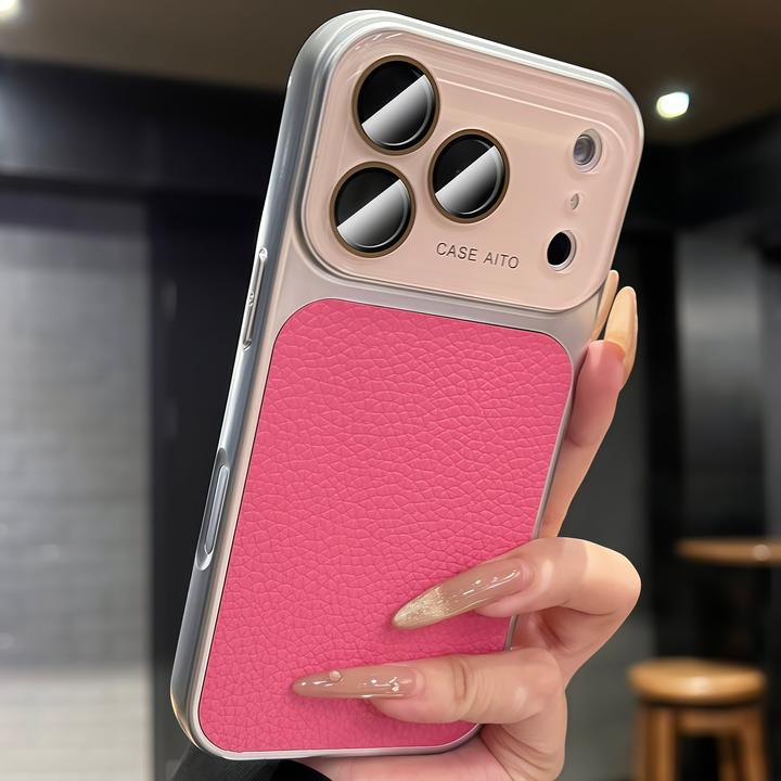 高级皮纹适用苹果17Pro手机壳全包防摔iPhone16promax镜头膜15/14