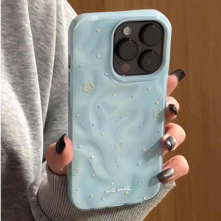 BANCAINS星星褶皱壳适用于苹果iPhone15手机壳16新款14Pro防摔16