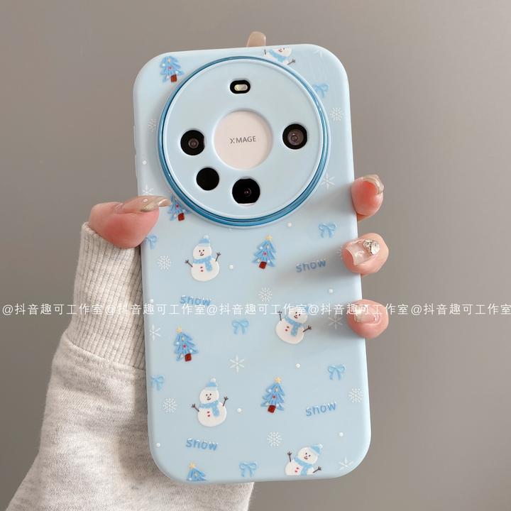 小胖妹适用华为mate70pro/60/50/40/30苹果17promax手机壳雪人潮