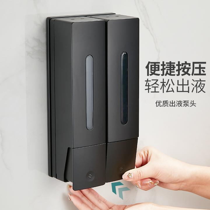 免打孔壁挂式洗发沐浴露盒按压式皂液器挂墙适用浴室家用按压瓶
