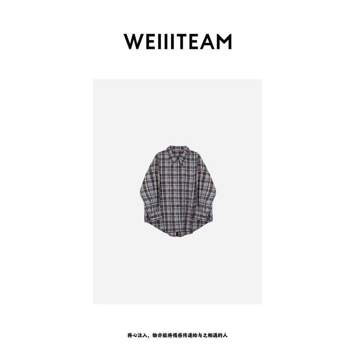 WEIIITEAM “格纹遐想”英伦提花格纹衬衫   200220