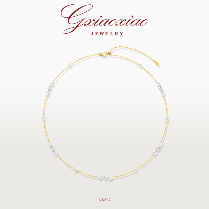 G XIAOXIAO 925银 轻奢气质高级简约百搭锁骨项链 NX227