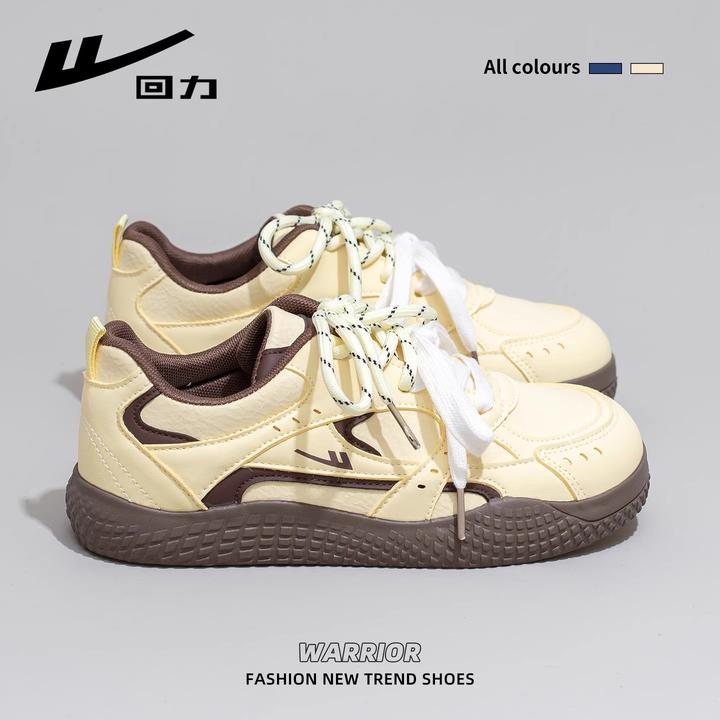 回力德训鞋女2025秋季新款复古黄色休闲板鞋子百搭轻便平底小白鞋