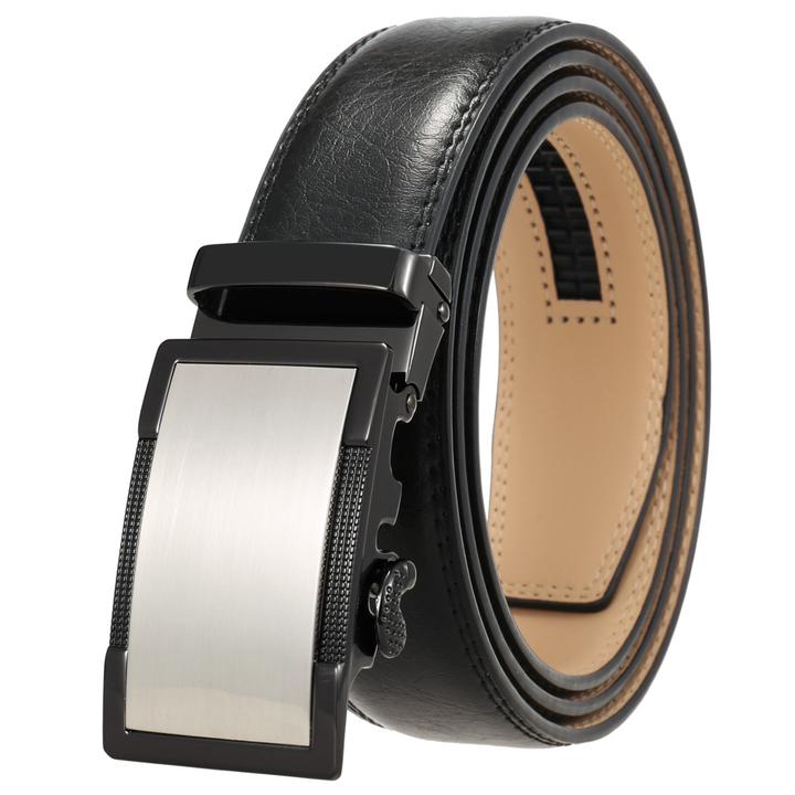 男士经典合金自动扣牛皮皮带休闲商务百搭裤腰带高档结实耐用皮带