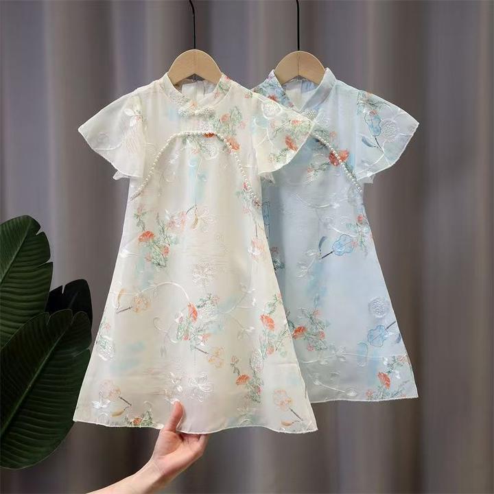 儿童旗袍女童公主洋气夏季国风夏装2025古风中式夏款中大童