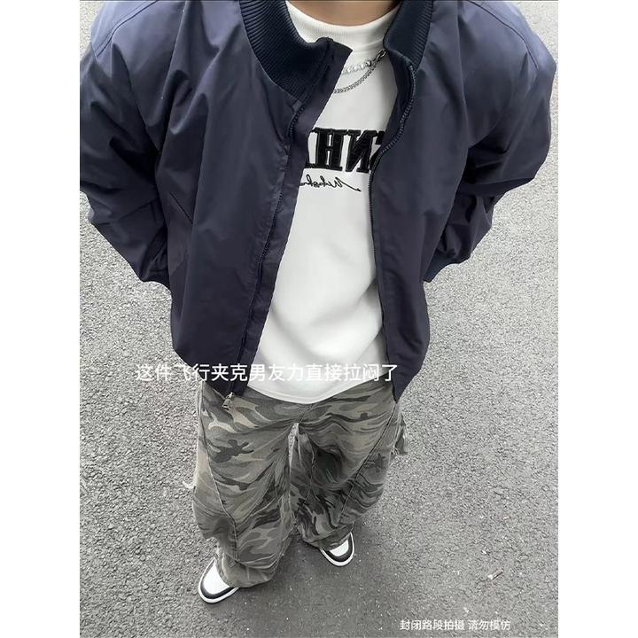 cleanfit短款工装飞行员夹克外套男秋季美式三防立领简约痞帅上衣