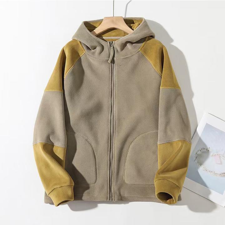 LOzP2025冬季新款时尚韩版休闲连帽卫衣女士外套加绒加厚百搭上衣