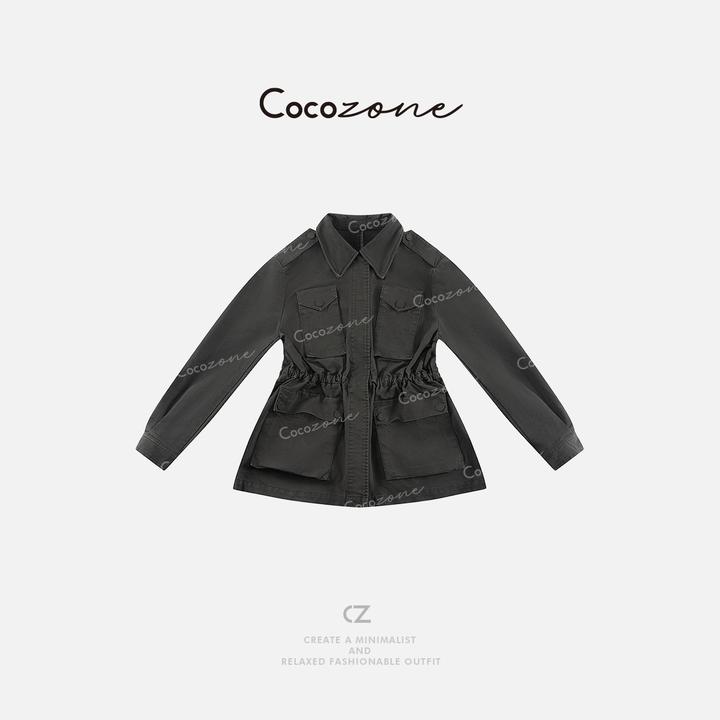 COCO ZONE 刘一一 “墨尔本机场”100棉春季高级收腰外套CD1A0032