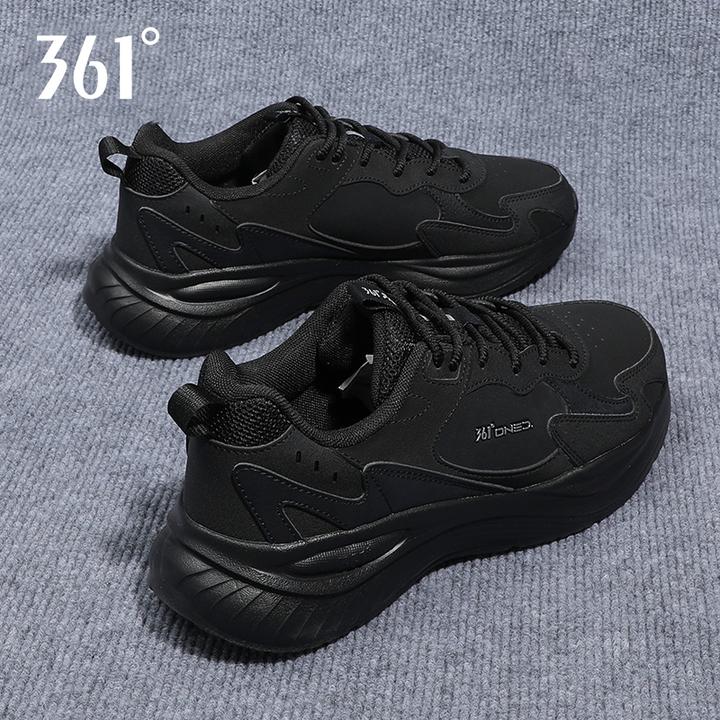 361男鞋休闲鞋秋季舒适百搭运动鞋361度2025新款黑色青少年鞋子男