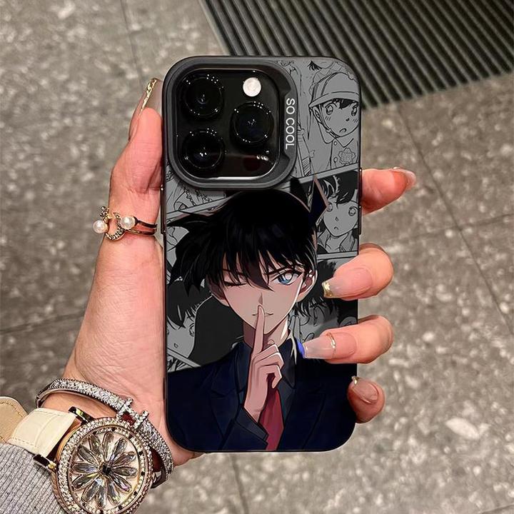 媚眼柯南小兰适用苹果iphone16/15手机壳14p磨砂13/12元气11/8/7