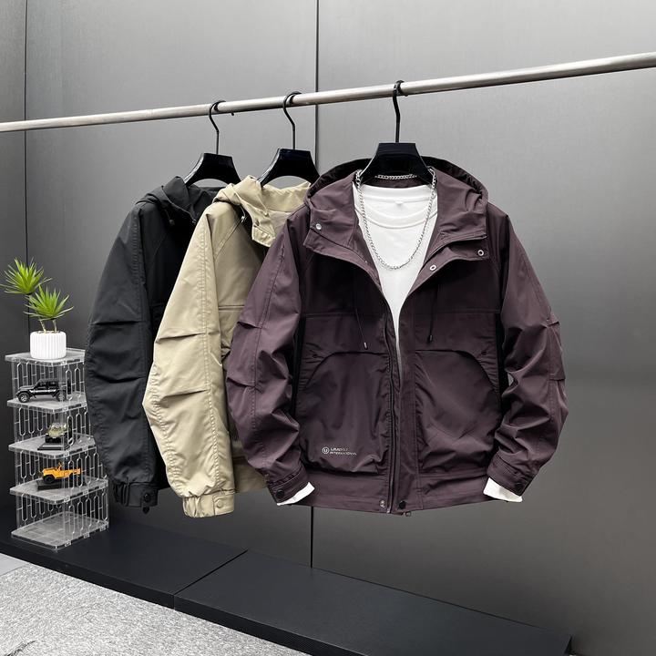 Npkp官方正品/冲锋衣外套男春秋2025新款潮牌连帽宽松百搭防风美