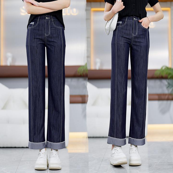 【防褪色】牛仔裤女2025夏季新款显瘦百搭休闲减龄气质直筒裤阔腿裤