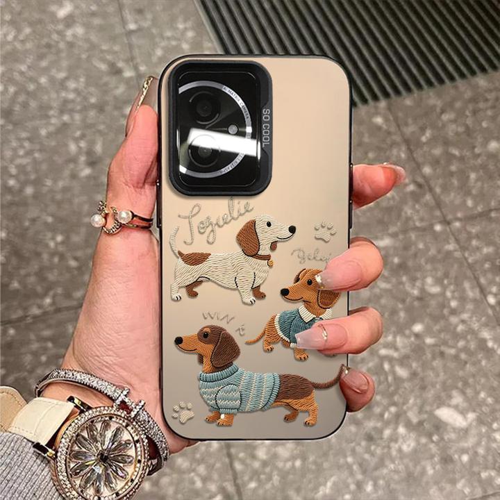 毛衣狗狗适用荣耀400手机壳300新款防摔200磨砂100彩银外壳保护套