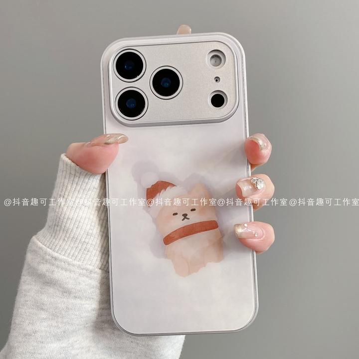 金属玻璃适用iphone17promax苹果16手机壳15/14/13/12/11华为小狗