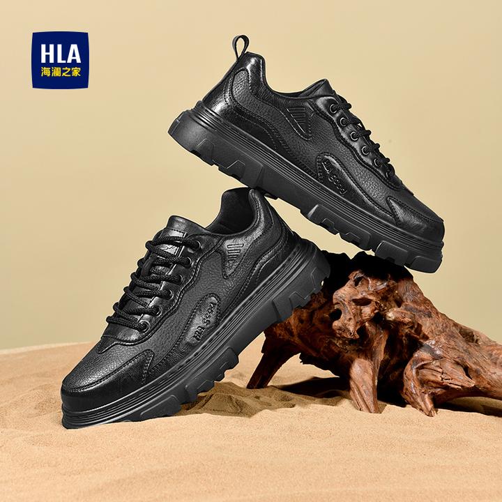 海澜之家鞋子男款2025秋季爆款增高休闲板鞋舒适开车男鞋工装鞋男
