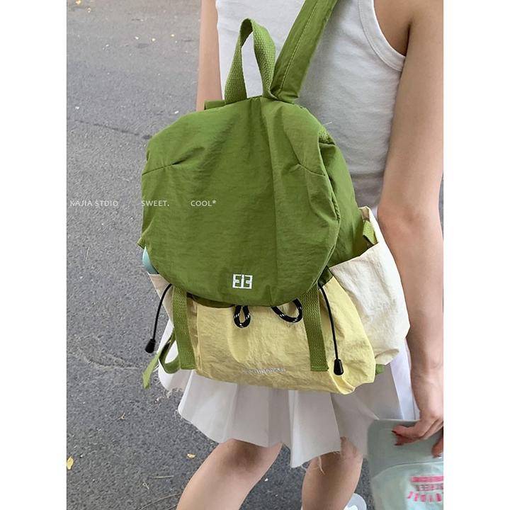 多巴胺双肩包包女款爆款2025新款学院风休闲通勤小背包出游旅行包