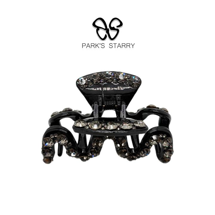 【朴朴韩国饰品】 Z085 简约百搭黑色钻闪抓夹