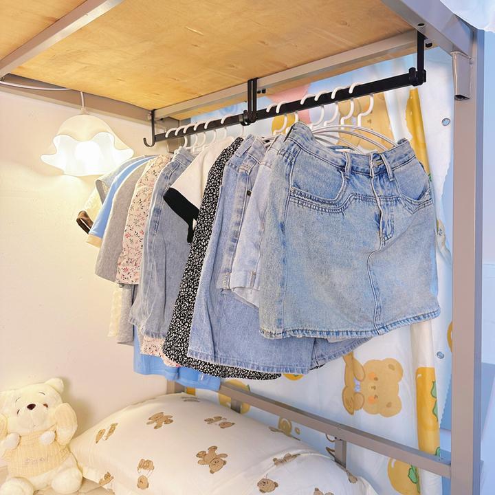 宿舍衣服神器床边挂钩置物架衣服收纳男女学生寝室床头置物架