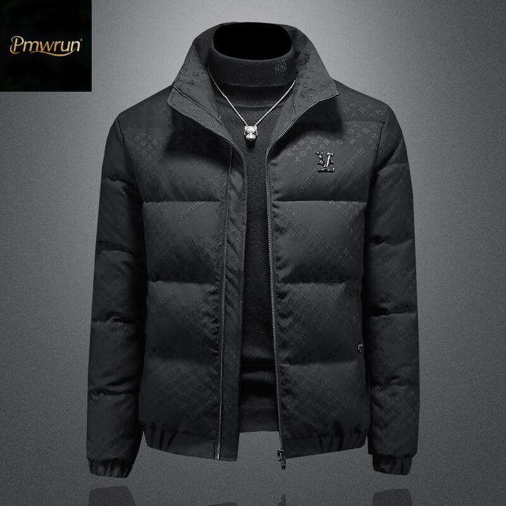 冬季新款百搭商务休闲羽绒服男士时尚大码外套加厚保暖防寒羽绒服