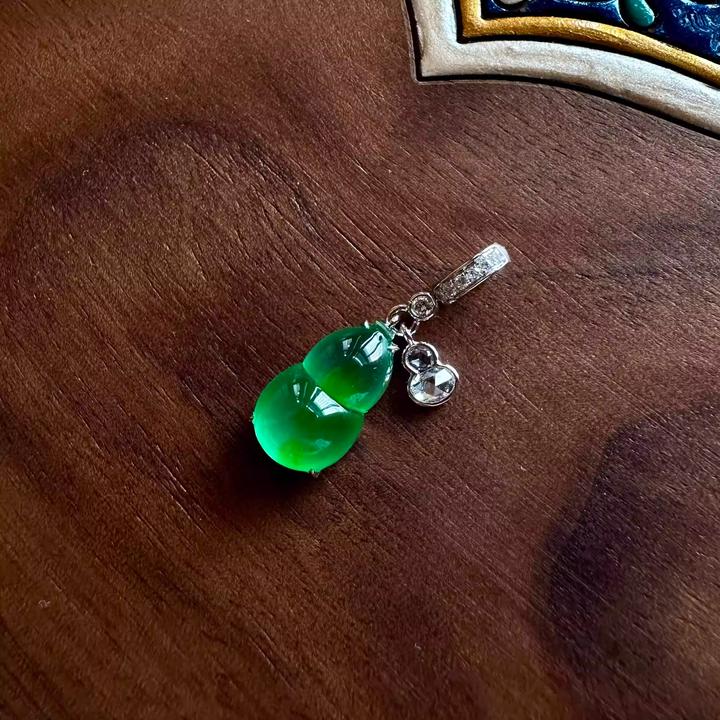 「春意盎然」diy配件镀18k色平安葫小提溜扣头葫芦气质百搭