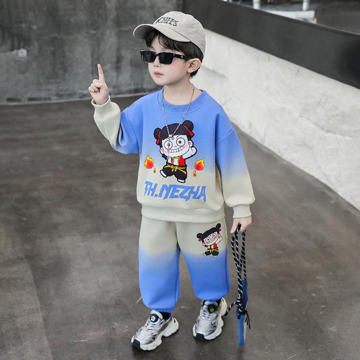男童哪吒卫衣套装秋季2025新款酷帅儿童休闲两件套帅气男宝春秋装
