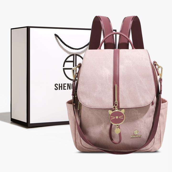 SHENGMILUO/圣米洛小众设计感双肩包包女时尚容量通勤可单肩背包