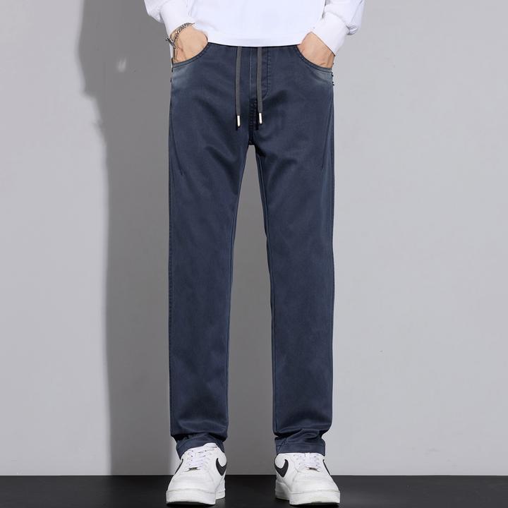 秋季新款男士休闲裤直筒长裤潮流时尚百搭裤子松紧腰